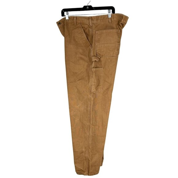 Carhartt Mens 40x32 Duck Durable Canvas Brown Utility Chore Work Pants Carpenter - Picture 3 of 16